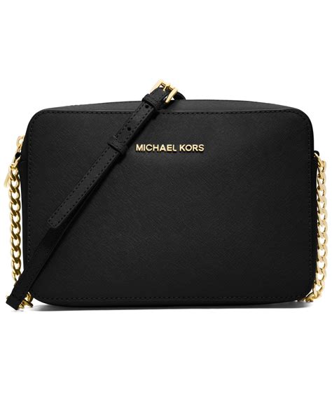 michael kors jet set black bag|michael kors handbags jet set.